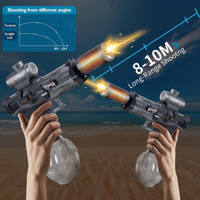 Xouyhzy electric water guns with LED lights in action for immersive battles