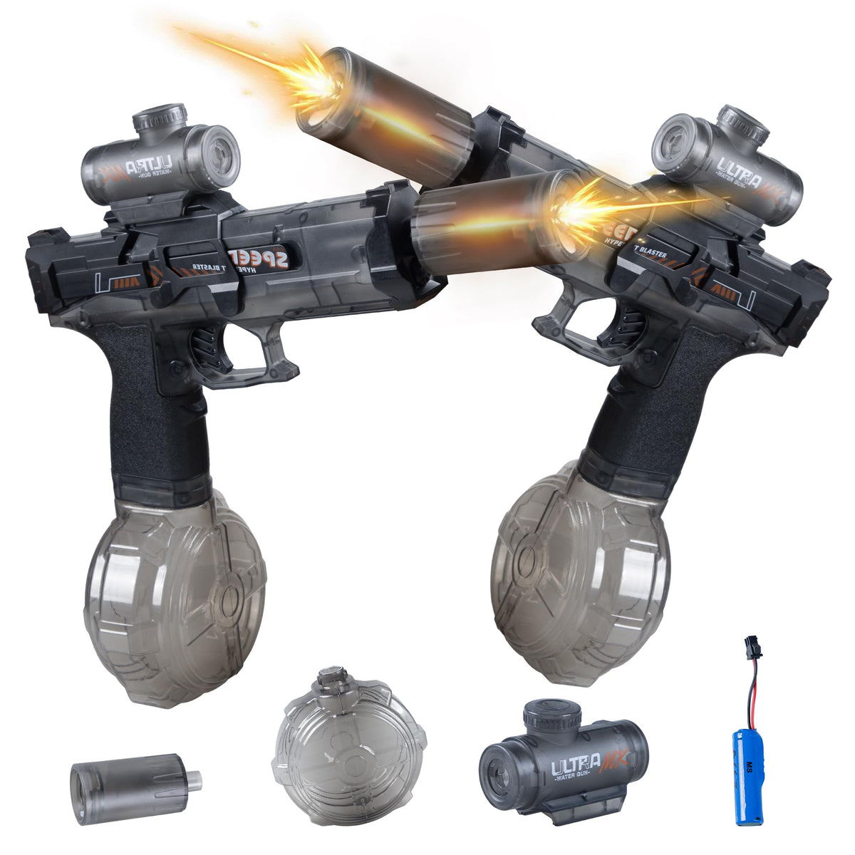 Xouyhzy two-pack electric water guns front view for instant family play