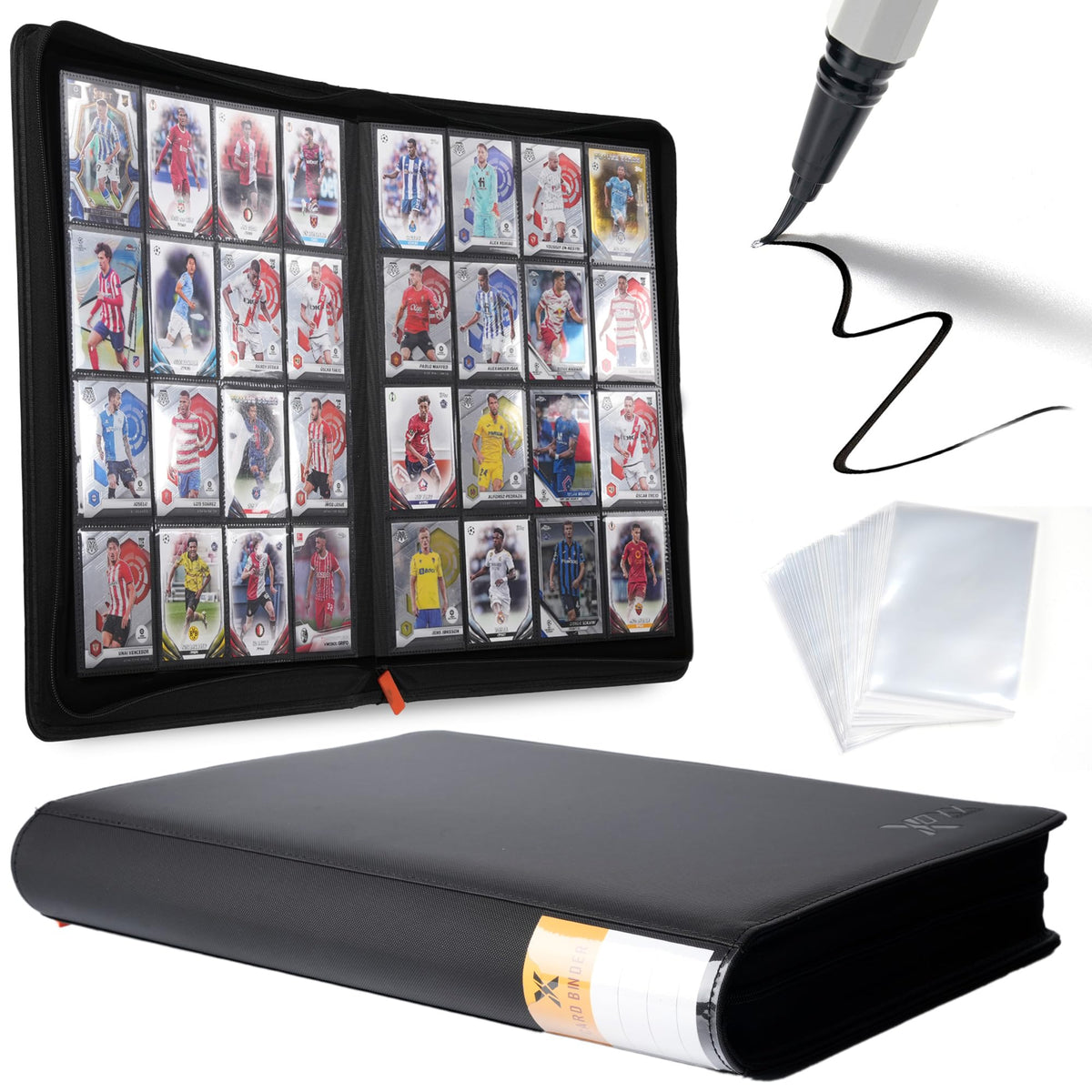 Xoxxcous 16-pocket binder cover with zipper protection for dust and spills.