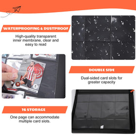 Low-friction backing helps prevent snagging when sliding cards.