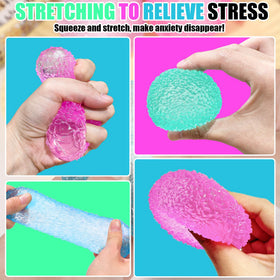 XPQKDC big soft sensory stress ball pink texture promotes dexterity and calm.