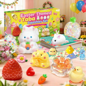 XPQKDC squishies pack with portable chain pouches for on-the-go fun.