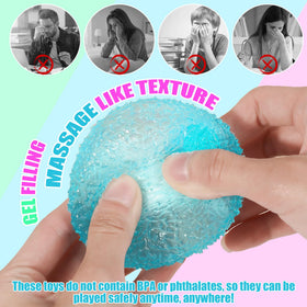 XPQKDC stress-ball in-hand ergonomic palm-friendly design for easy squeezing.