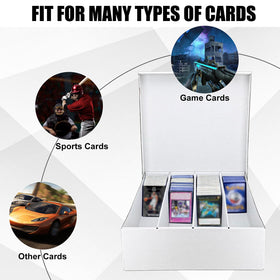 XRACV 4-row box demonstrates compatibility with diverse card types for versatile storage.