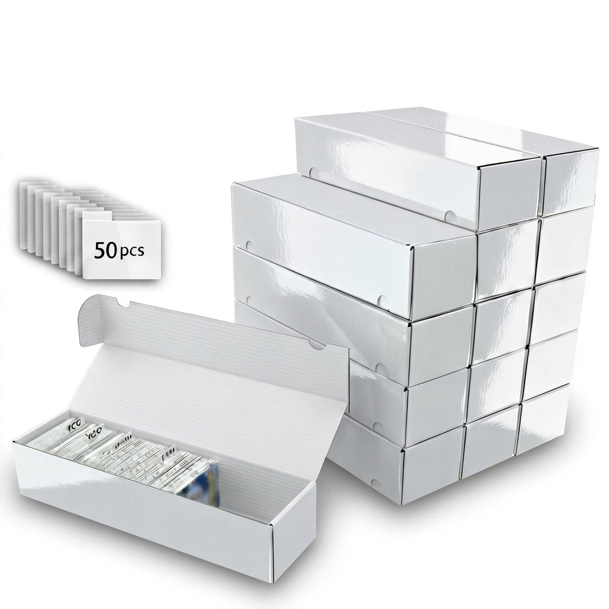 XRACV planet-friendly laminated card storage box protects cards in transit.