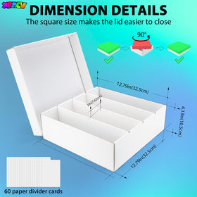 XRACV easy-assembly card storage box folds quickly for immediate organization.