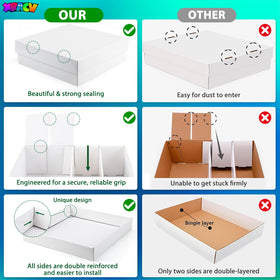 XRACV four-compartment design maximizes space for sleeved or sleeveless cards.