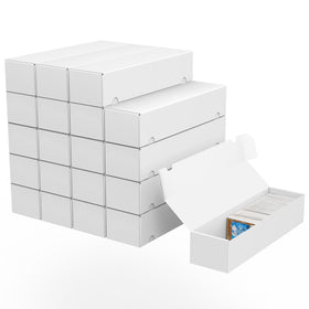 XRACV trading card storage box assembled, showing sturdy bulk storage solution