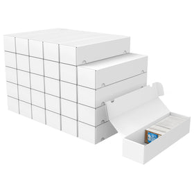 XRACV trading card storage box ready for assembly, spacious design for bulk collection.