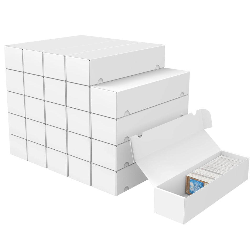 XRACV trading card storage box with reinforced edges for bulk card protection.