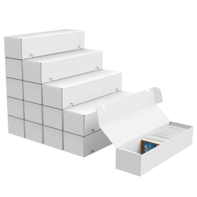 XRACV trading card storage box front view for bulk card organization.
