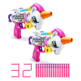 XSHOT Blastercorn unicorn skin packaging shows 27m range for outdoor fun