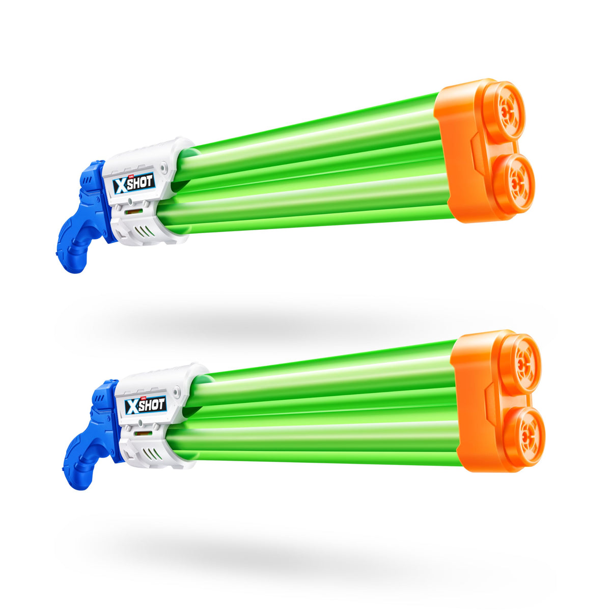 XSHOT dual-nozzle water blaster delivers double streams for extended reach.
