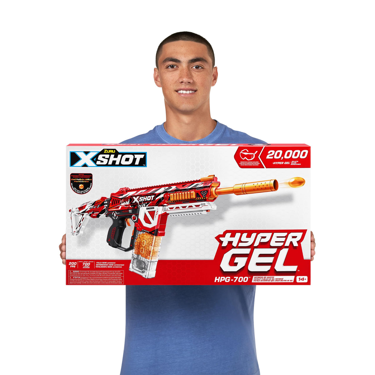 XSHOT Hyper Gel HPG-700 pellets bundle illustrating hydrated, non-toxic gel ammo