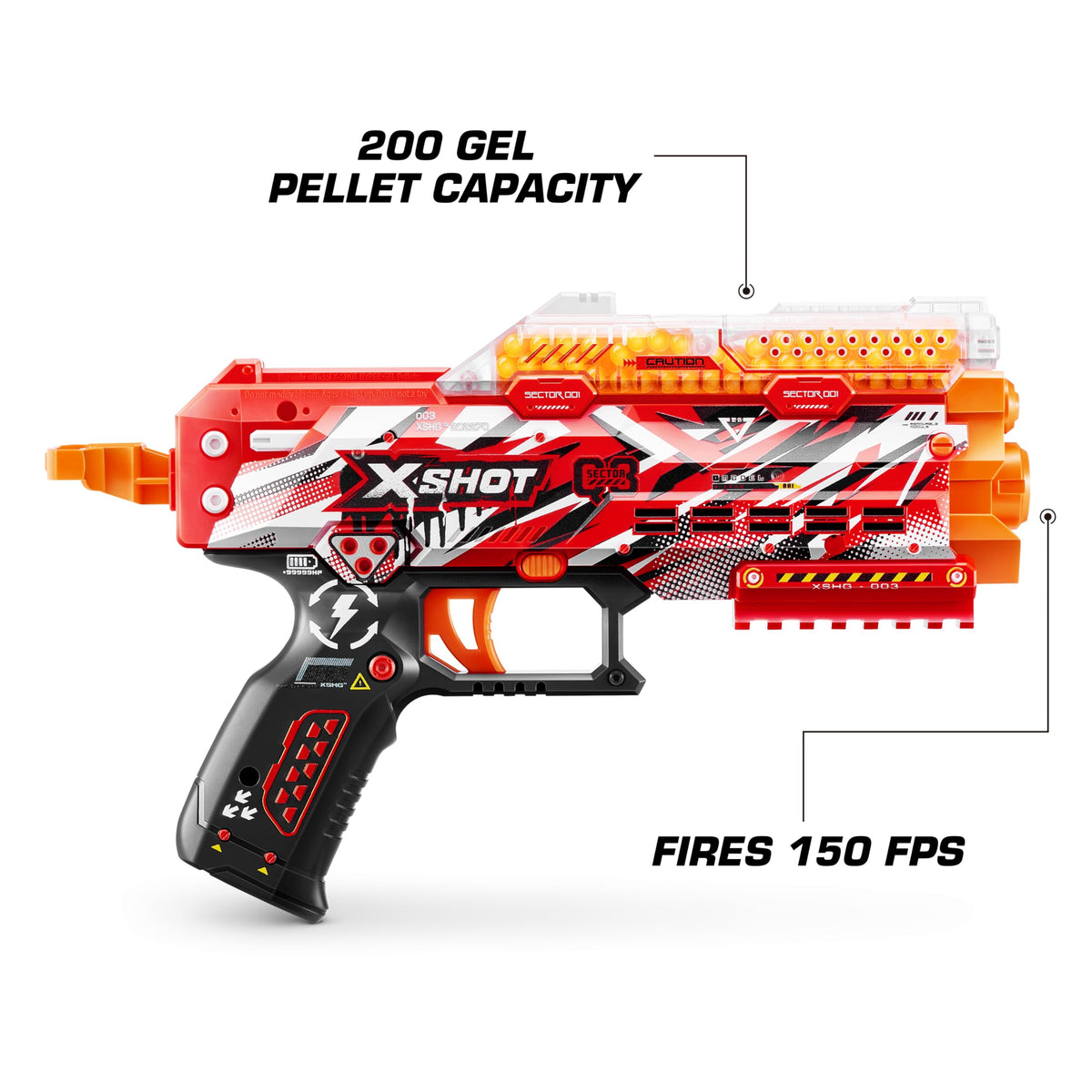 XSHOT Hyper Gel Stinger 2-pack rear view showing compact design.