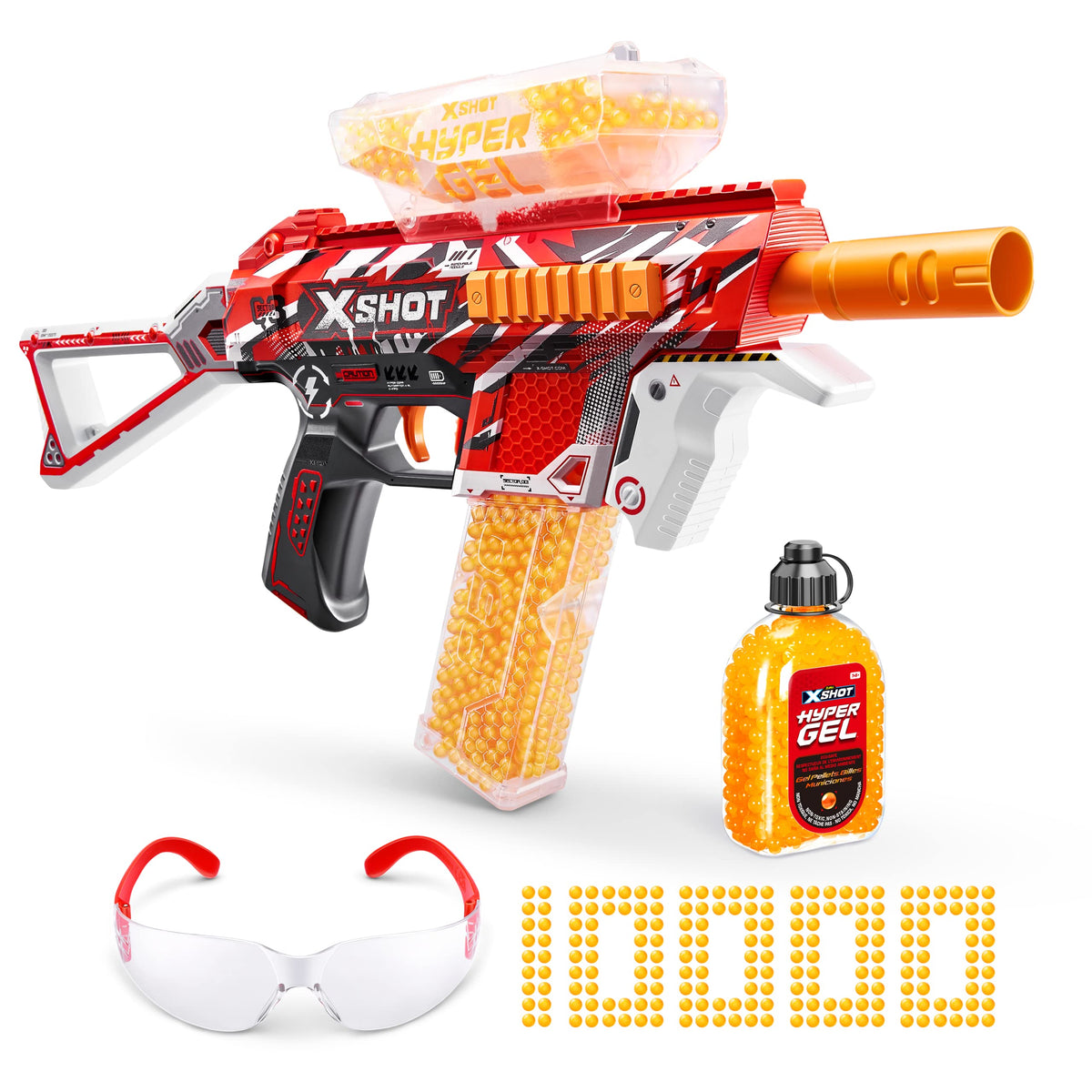XSHOT Hyper Gel Trace Fire blaster in action at 170 fps