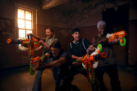 XSHOT Insanity HorrorFire Dread Hammer with built-in dart storage for reloads.