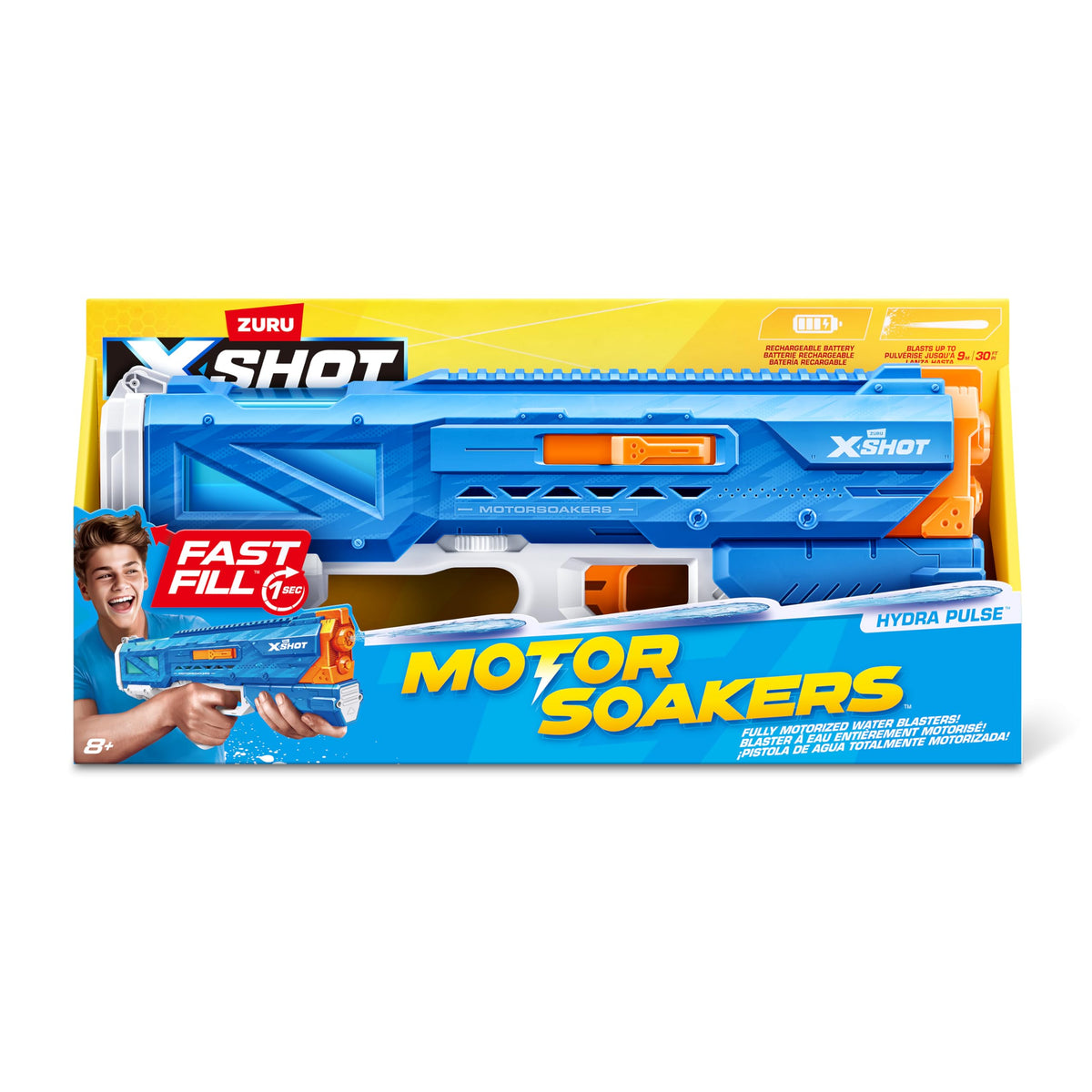 XSHOT Water Hydra Pulse compact motorized blaster easy to handle.
