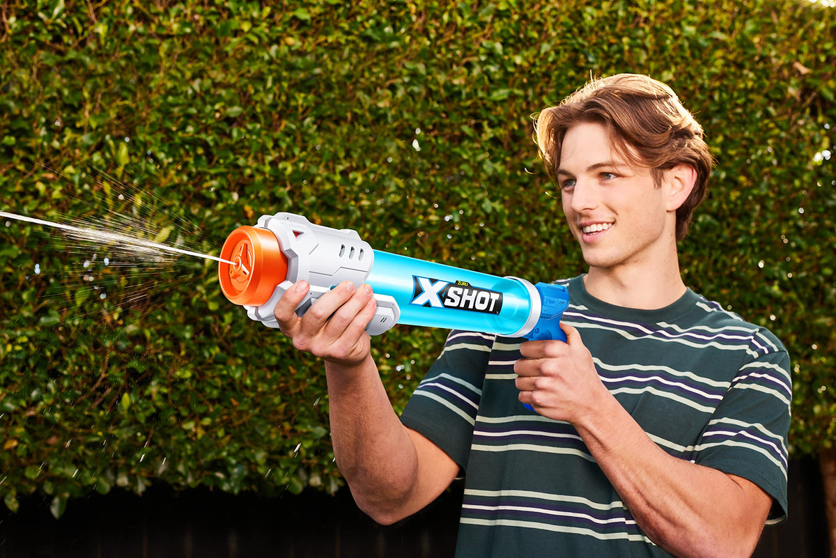 XSHOT four-pack packaging shows convenient party-ready set.