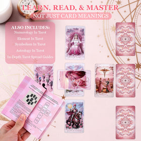 XSYLOHXL 78-card pink gilded deck blends classic and modern.