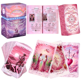 XSYLOHXL pink tarot deck foil-edge for smooth shuffles.