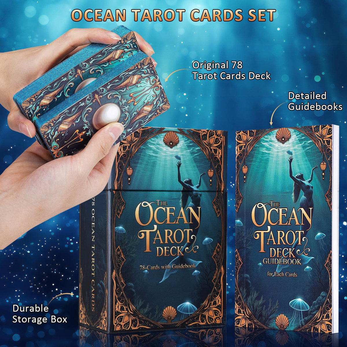 XSYLOHXL Gilded edges mirror ocean hues during reading sessions.