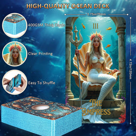 XSYLOHXL Mermaid artwork on cards inspires readings with oceanic motifs.