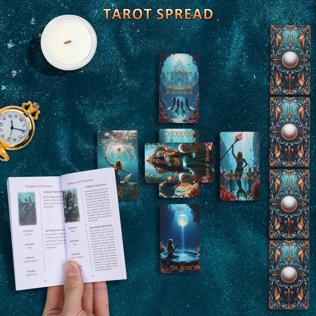 XSYLOHXL Suits highlight Pearls, Spears, Coral, Treasure for nautical arcana.