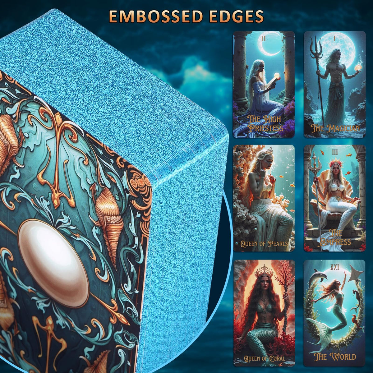 XSYLOHXL Ocean Tarot cards show Major and Minor Arcana with sea-inspired artistry.