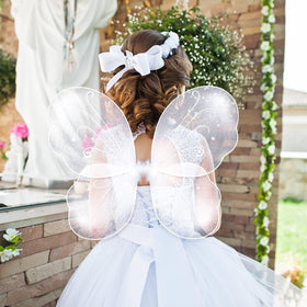 Xtinmee rose-red fairy wings set for party princess looks