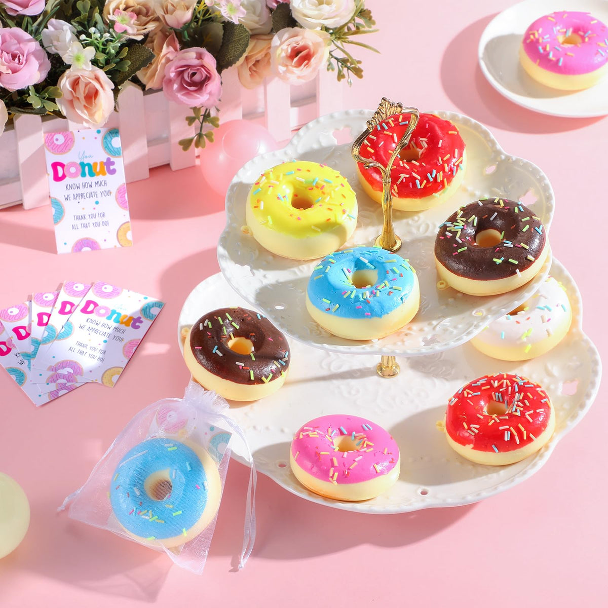 Xuhal donut ball size reference highlights compact 2.6 x 1.0 inch dimensions.
