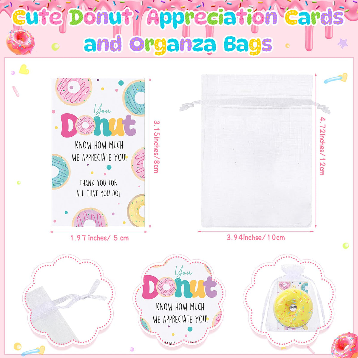 Xuhal organza gift bags, 20-count, easy to present as a packaged surprise.