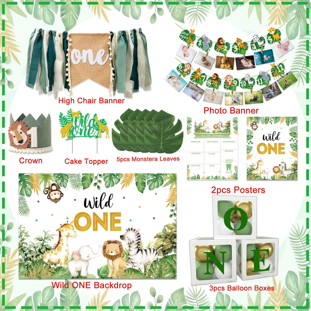 XULE Wild One safari crown adds a playful focal point to celebrations.