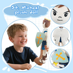 Xunboo Saint Michael doll on display, ideal for annual celebrations.