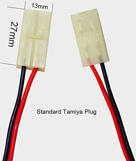 XUNTU NiMH battery with standard Tamiya connector for easy swap.