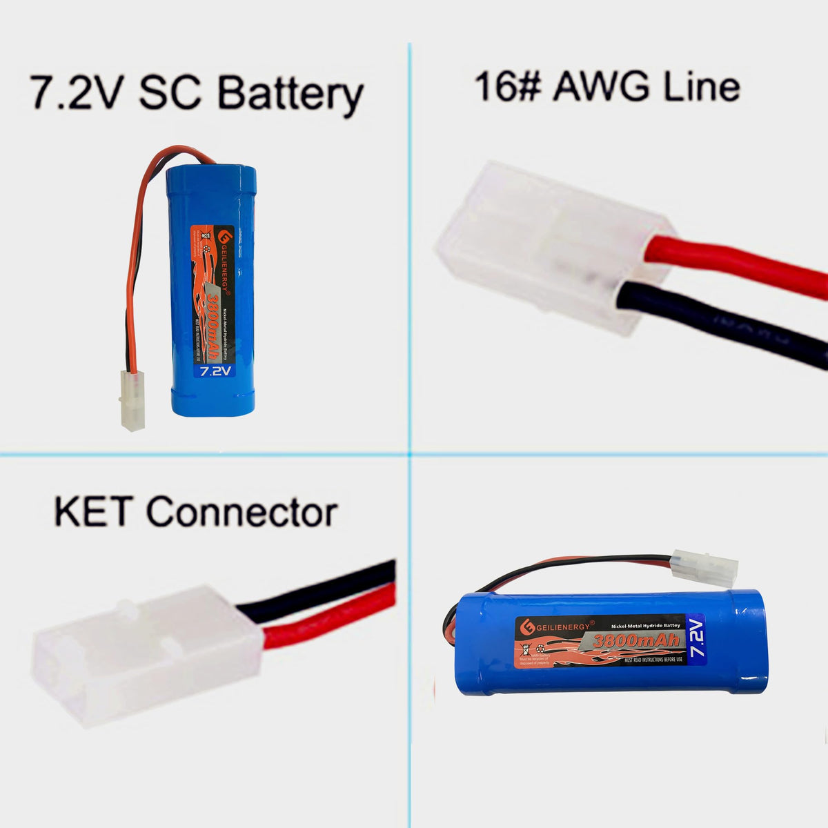 XUNTU RC battery pack fits truggy, boat, and car models.
