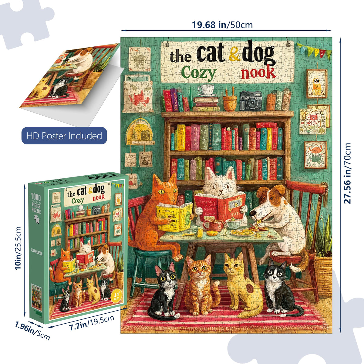 XURLEQ cozy-reading-nook puzzle scene is perfect for family game nights