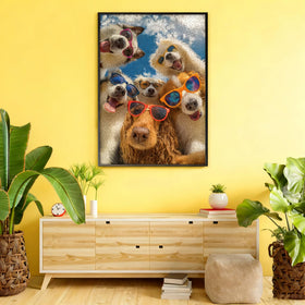 XURLEQ Dog Selfie Puzzle matte-finish—glare-free during day or night play.