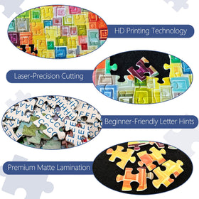 XURLEQ Impossible Puzzle assembled cube art displays colorful, brain-teasing design