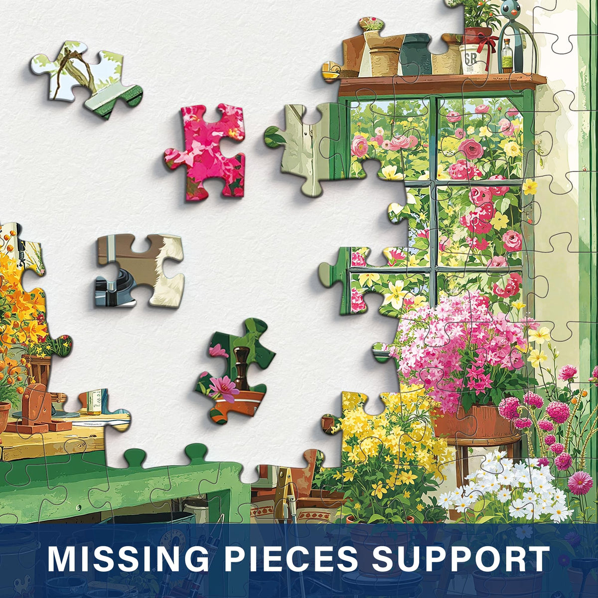XURLEQ opened puzzle on table hints at family game night.