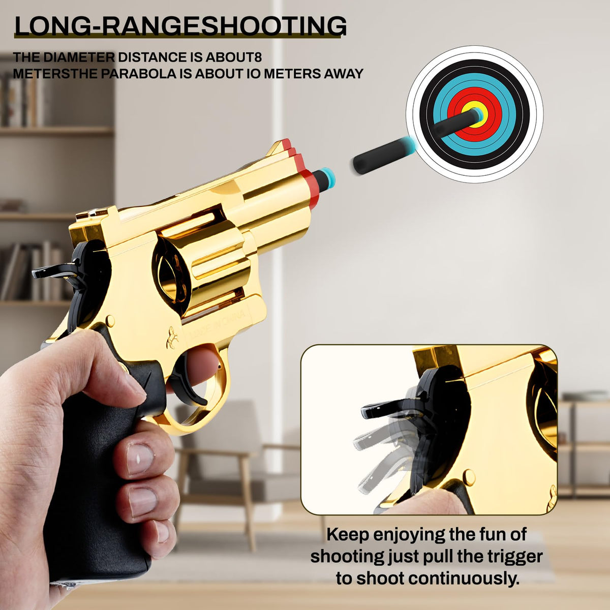 Xuyongjun suction-cup bullets ideal for soft target practice and quick reloads