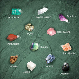 XX Dig Kit learning sheets guiding kids through rock names and descriptions.