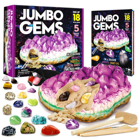 XX Gemstone Dig Kit Amethyst Block: exciting beginner-friendly gemstone exploration.
