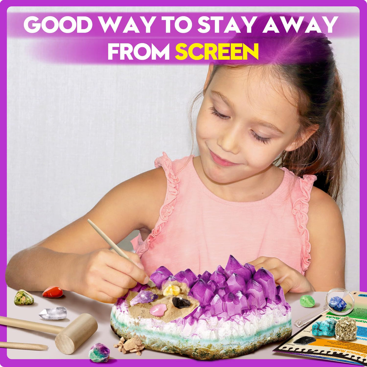 XX Gemstone Dig Kit Dig Tools: enables careful excavation and tactile discovery experiences.