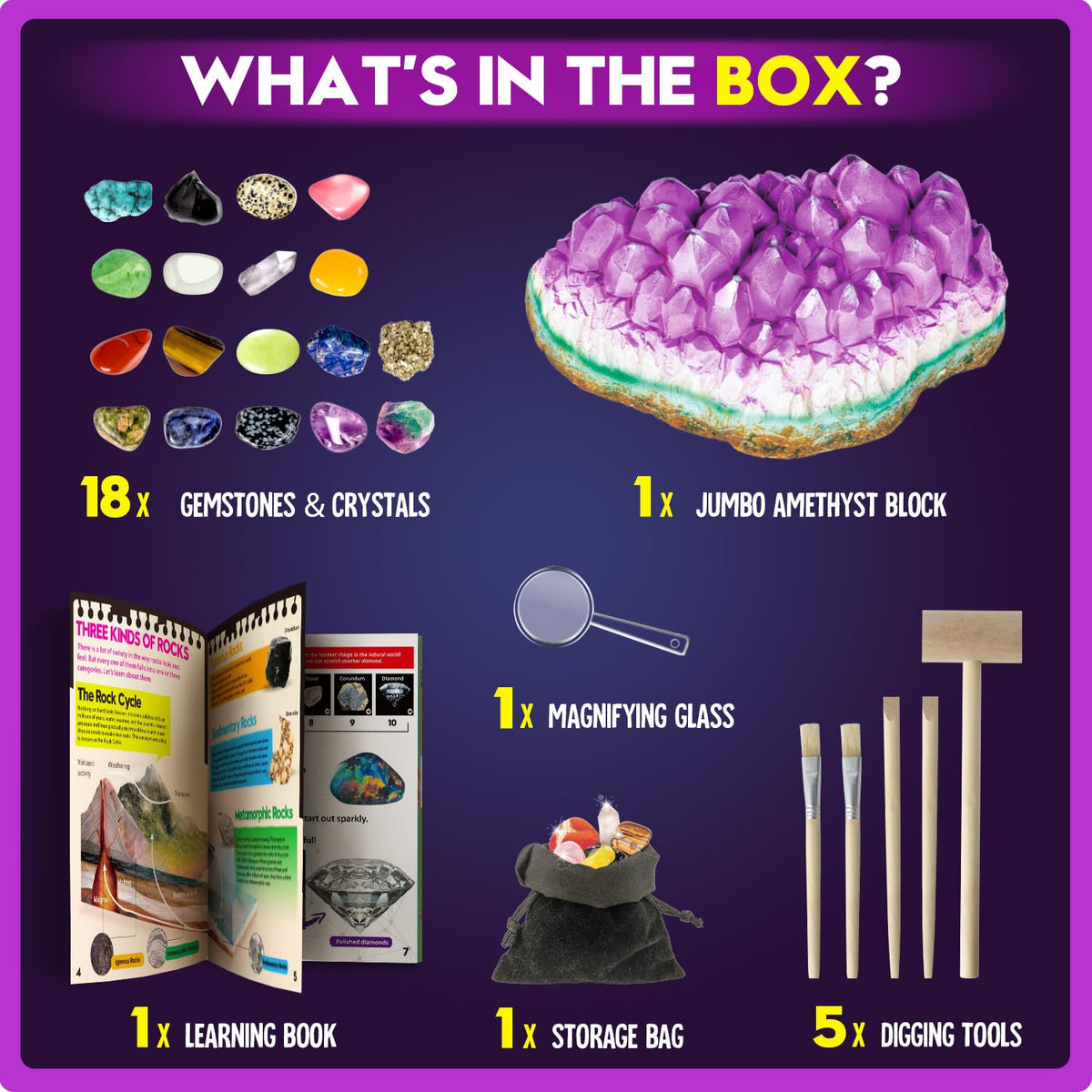 XX Gemstone Dig Kit Gift Box: thoughtful educational present for young explorers.