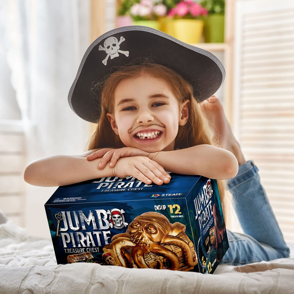 XX Jumbo Pirate Dig Kit education image: hands-on play builds patience and focus