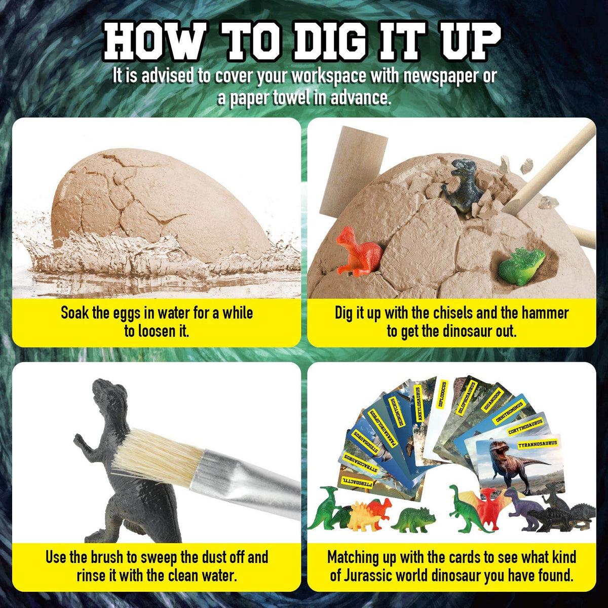 XX Toys reference sheet assists with dinosaur ID after digging