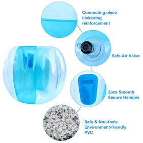 XXBEN wearable bubble ball with inner diameter 15.5 inches for comfortable rolling.