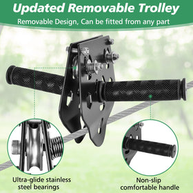 X XBEN zipline quick tighten ratchet system speeds safe installation
