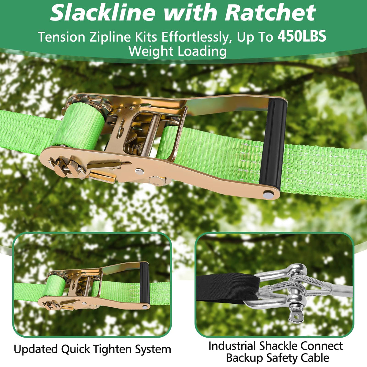 X XBEN zipline safety belt and seat provide secure everyday fun